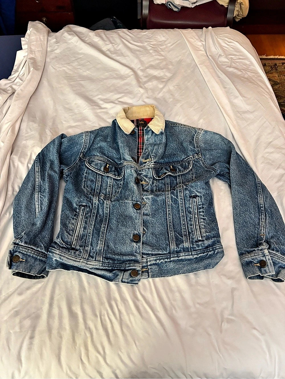 Lee Storm Rider Denim Jacket Blue & Red